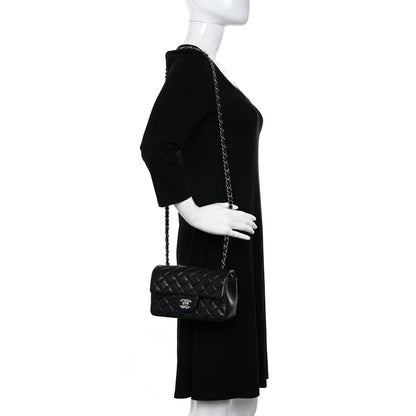 Chanel Lambskin Quilted Mini Rectangular Flap Black 2 of 11