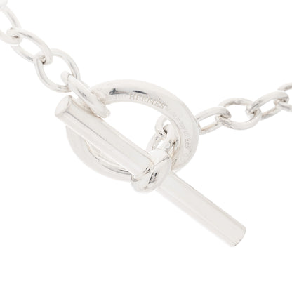 Hermes Sterling Silver TGM Reponse Pendant Necklace 4 of 7