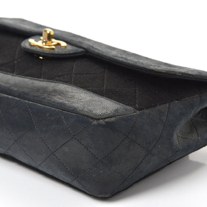 Chanel Lambskin Jersey Quilted Small Single Flap Dark Blue 6 of 11