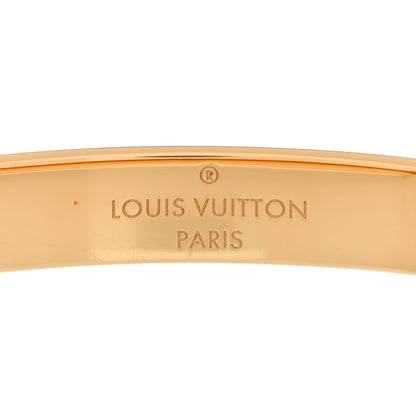 Louis Vuitton Brass Monogram Nanogram Cuff S Gold 4 of 8