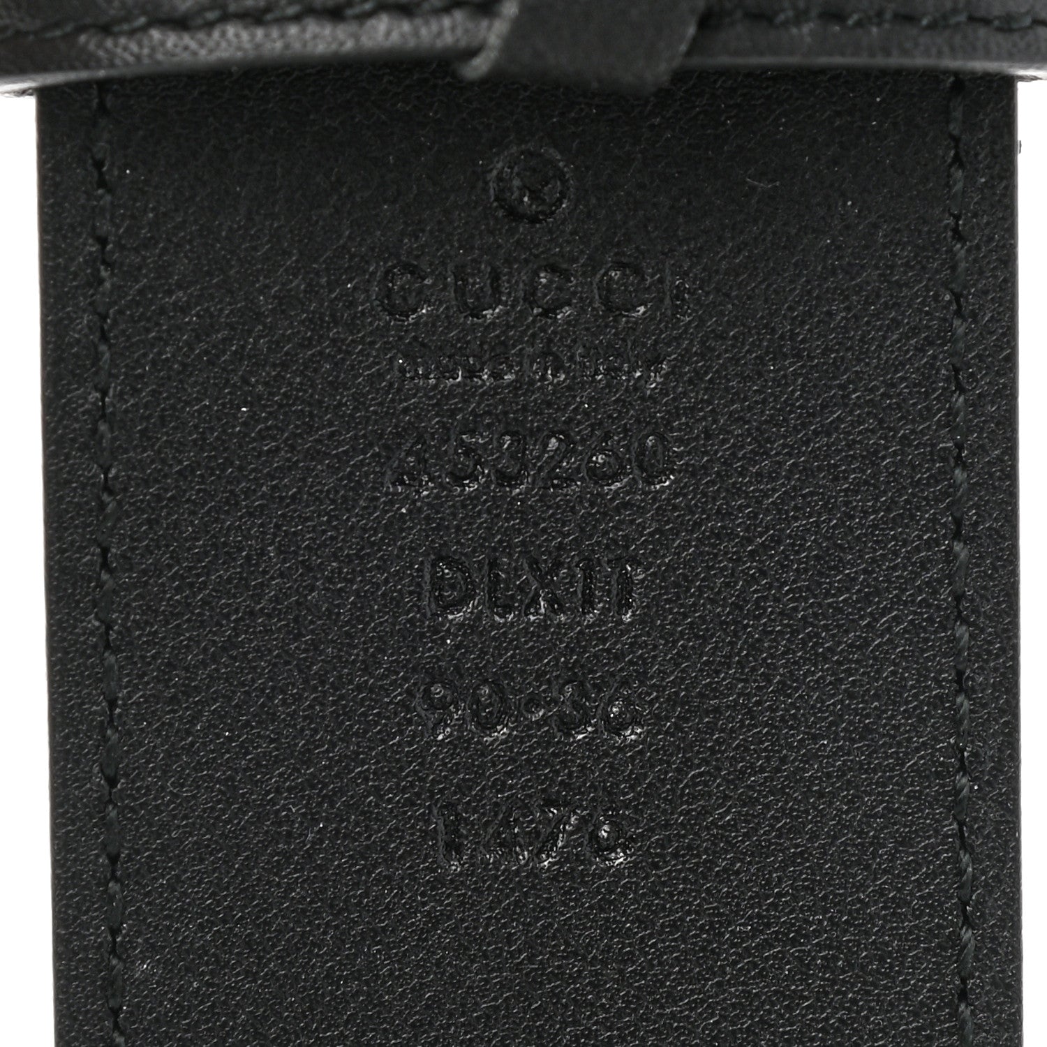 Gucci Moon Calfskin Pearl Double G 40mm Belt 90 36 Black Cream 3 of 3
