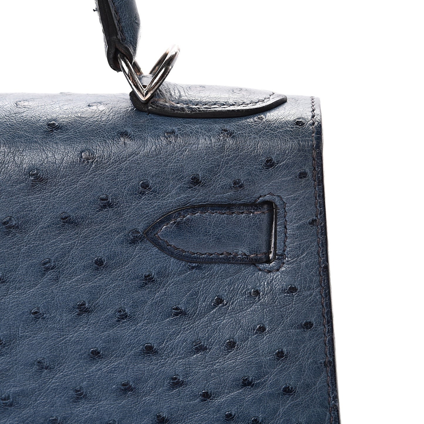 Ostrich Kelly Sellier 28 Bleu Roi