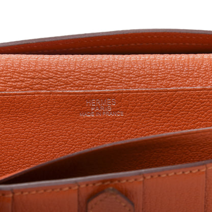 Hermes Chevre Mysore Bearn Gusset Wallet Feu 6 of 13