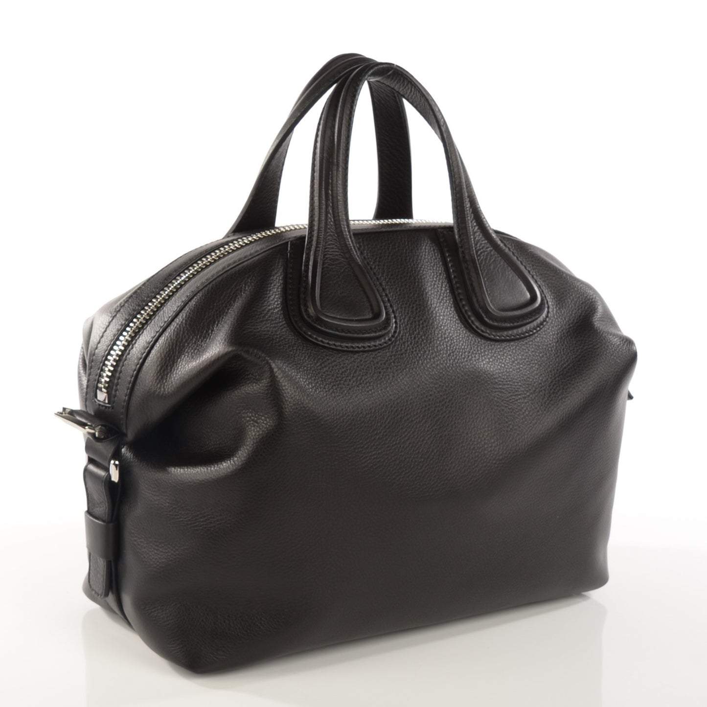 Waxy Grained Calfskin Medium Nightingale Black