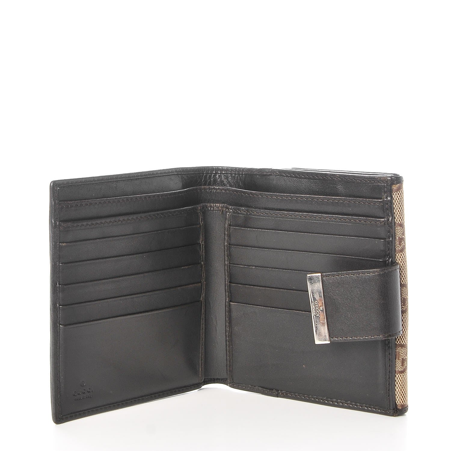 Gucci Monogram Compact Wallet Dark Brown 5 of 11