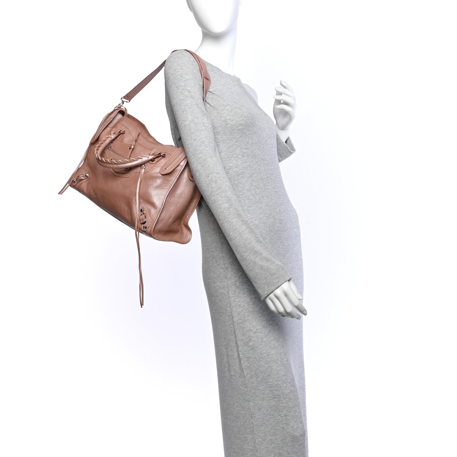Balenciaga Pearlescent Goatskin Classic Palladium Hardware City Rose Rose Light 2 of 11