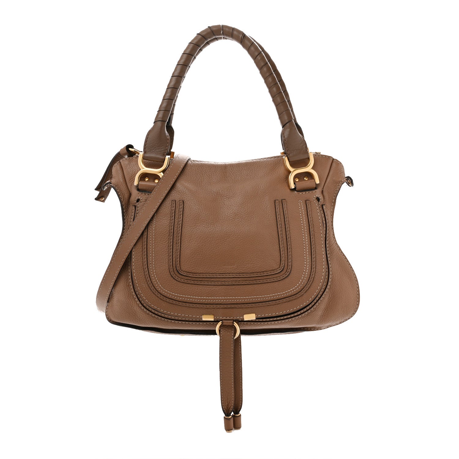 Chloe Calfskin Medium Marcie Satchel Light Tan 1 of 11