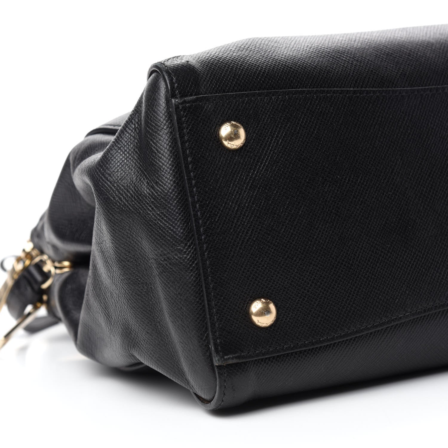 Prada Saffiano Cuir Large Top Handle Satchel Black 6 of 14