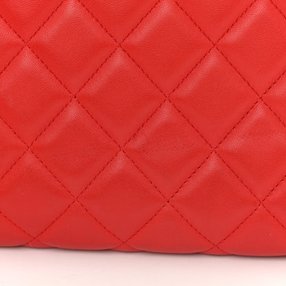 Chanel Lambskin Quilted Clutch with Chain Flap Red 16 of 19