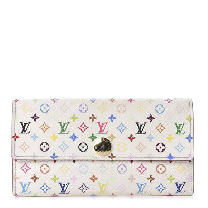 Louis Vuitton Monogram Multicolor Sarah Wallet White Litchi 1 of 11