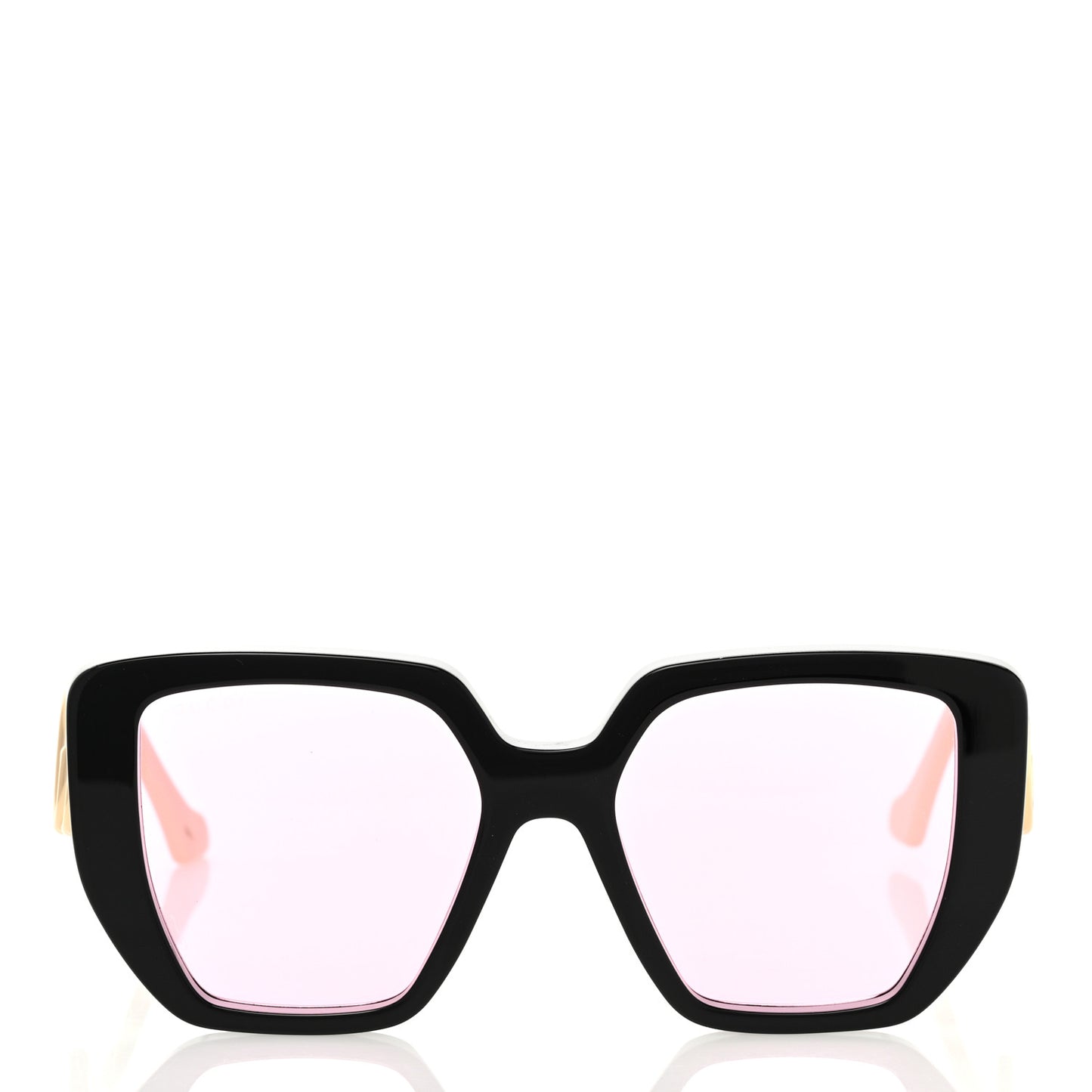 Acetate Square Frame Sunglasses GG0956S Black White