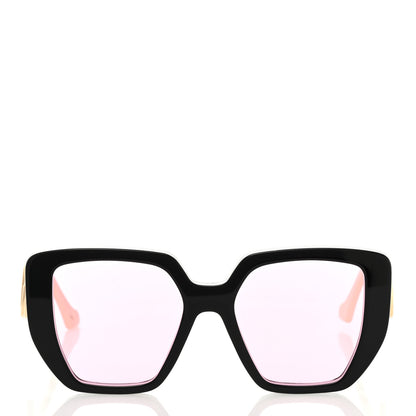 Gucci Acetate Square Frame Sunglasses GG0956S Black White 2 of 7