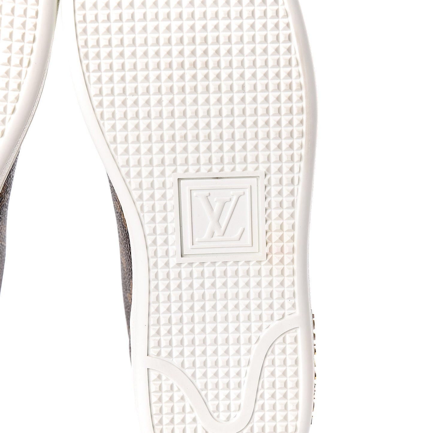 Calfskin Monogram LV Black Heart Sneakers 37.5 Cacao