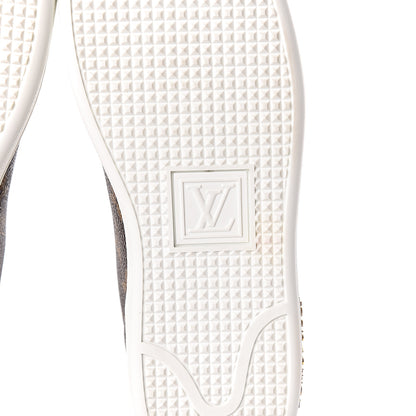 Louis Vuitton Calfskin Monogram LV Black Heart Sneakers 37.5 Cacao 8 of 9