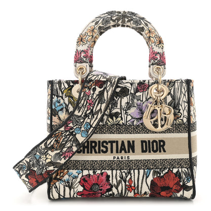 Christian Dior Canvas Embroidered Mille Fleurs Medium Lady D-Lite Multicolor 1 of 12