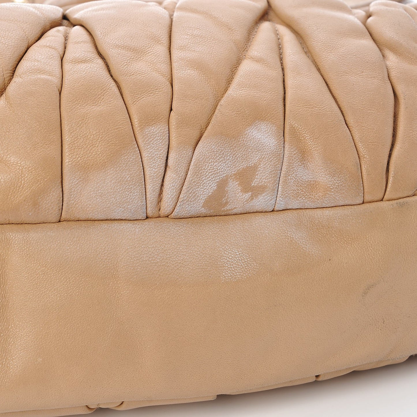 Nappa Matelasse Coffer Hobo Beige