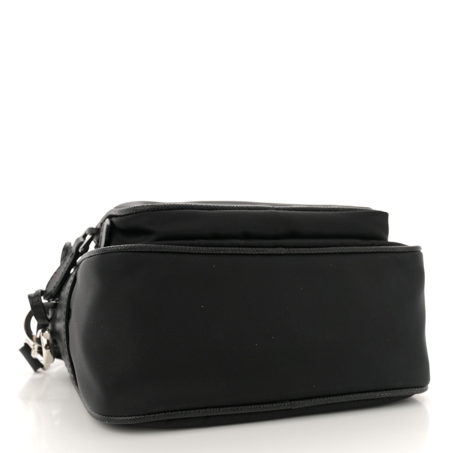 Tessuto Saffiano Brique Crossbody Messenger Bag Black