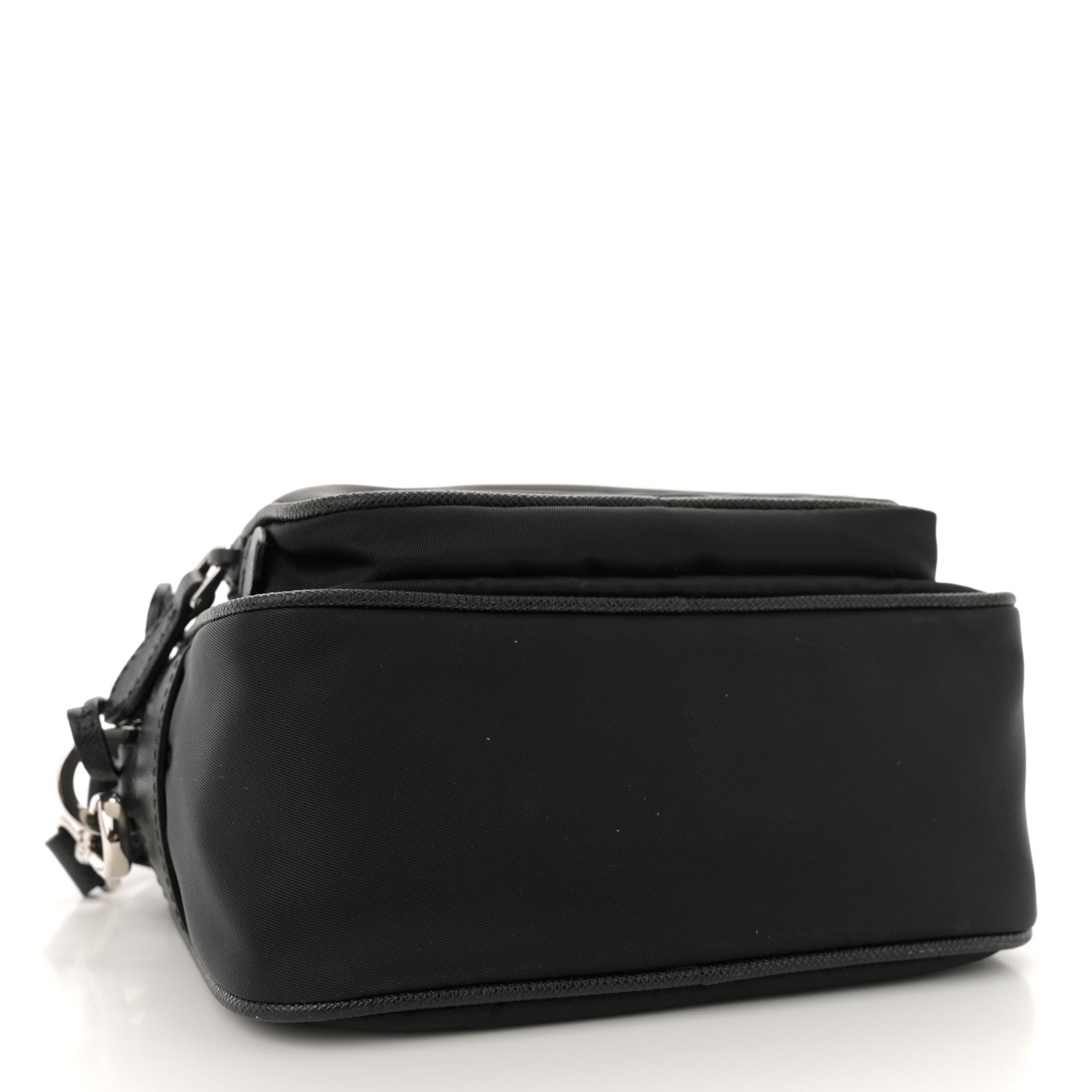 Prada Tessuto Saffiano Brique Crossbody Messenger Bag Black 4 of 9