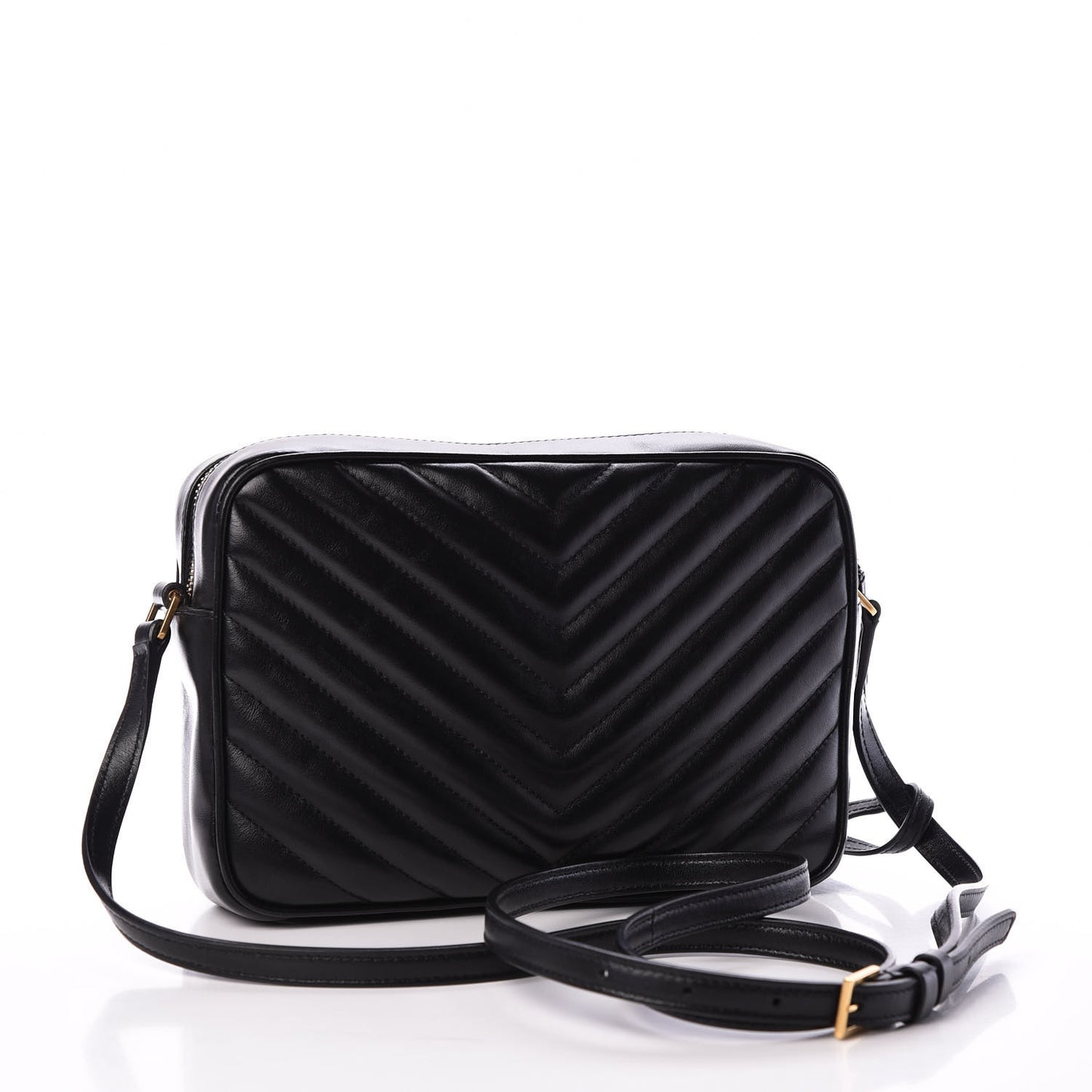 Calfskin Matelasse Monogram Lou Camera Bag Black