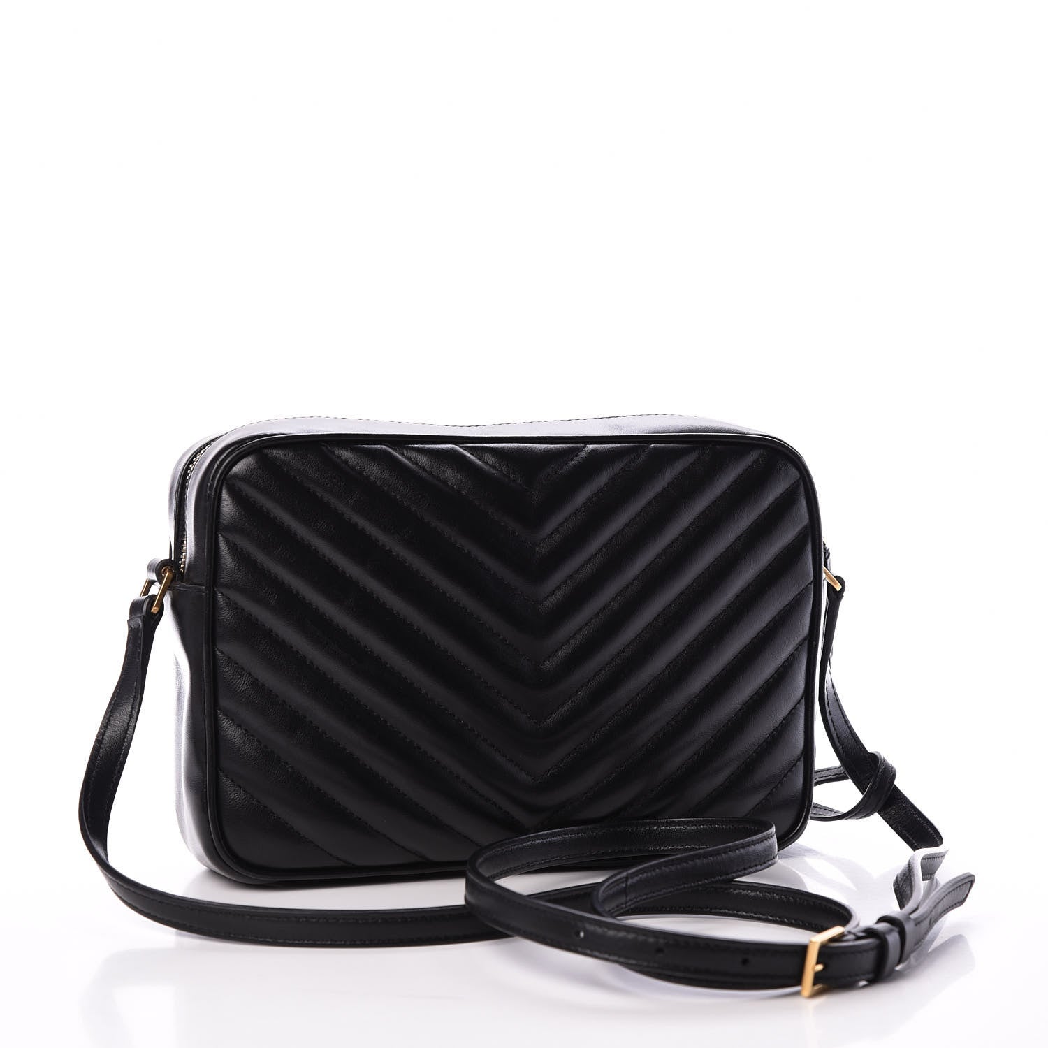 Saint Laurent Calfskin Matelasse Monogram Lou Camera Bag Black 2 of 10