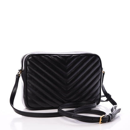 Saint Laurent Calfskin Matelasse Monogram Lou Camera Bag Black 2 of 10