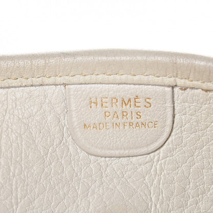 Hermes Toile Taurillon Clemence Evelyne PM Blanc White 6 of 11