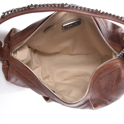 Chanel Distressed Caviar Outdoor Ligne Hobo Brown 5 of 18