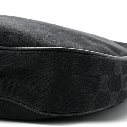 Gucci Monogram Medium Half Moon Hobo Black 10 of 10