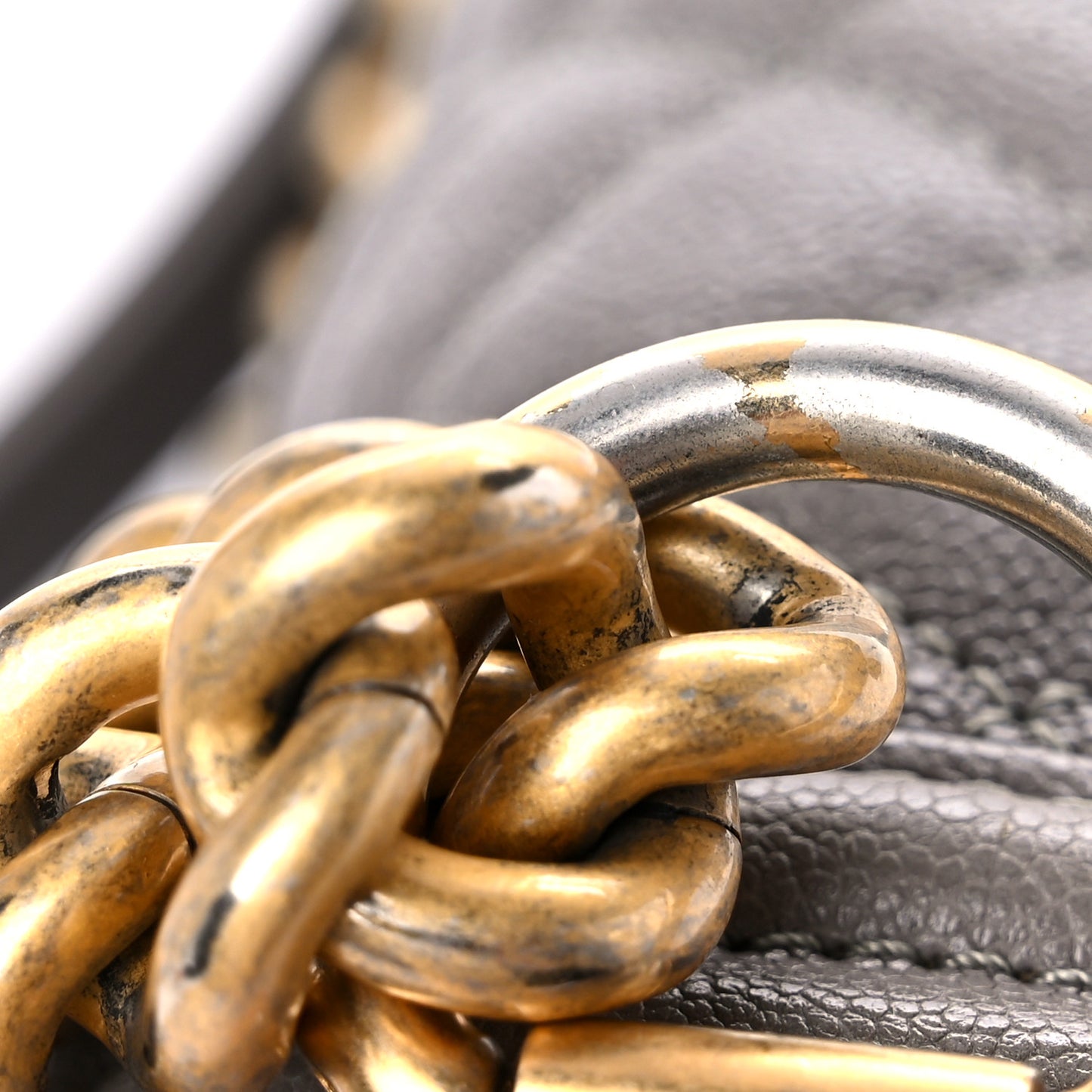 Caviar Quilted Medium Boy Flap Dark Beige