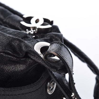 Chanel Coated Canvas Paris Biarritz Hobo Black 13 of 13