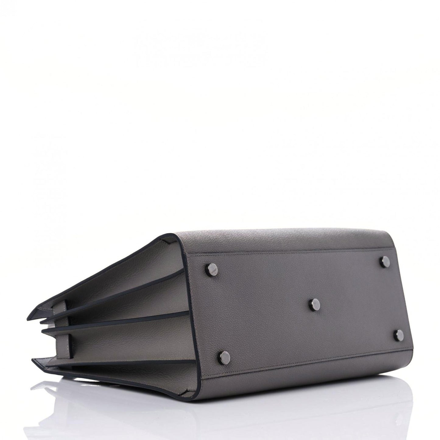 Grained Calfskin Small Sac De Jour Fog