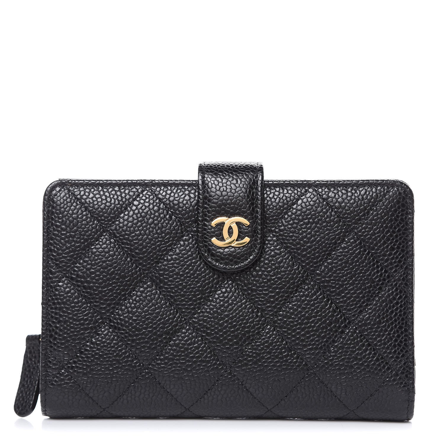 Chanel Caviar Quilted Zipped Pocket Wallet Black 1 of 10