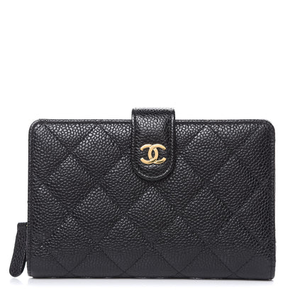 Chanel Caviar Quilted Zipped Pocket Wallet Black 1 of 10