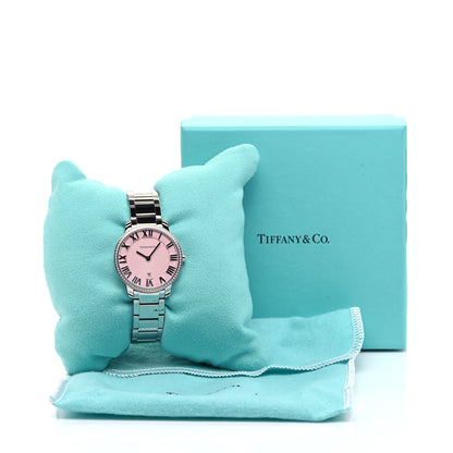 Tiffany Stainless Steel Diamond Bezel 31mm Atlas 2-Hand Quartz Watch Pink 7 of 7