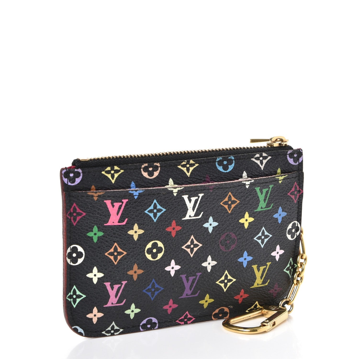 Louis Vuitton Monogram Multicolor Key Pouch Black Grenade 3 of 7