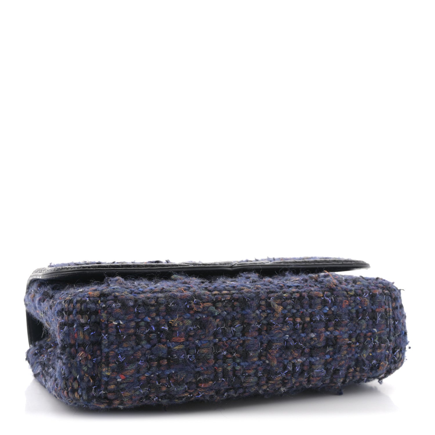 Chanel Tweed Watersnake Quilted Medium CC Filigree Flap Blue 4 of 11