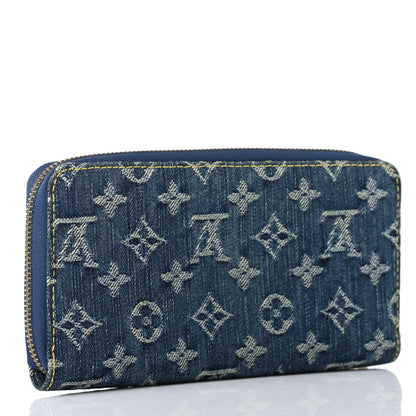Louis Vuitton Monogram Denim Zippy Wallet Blue 2 of 4