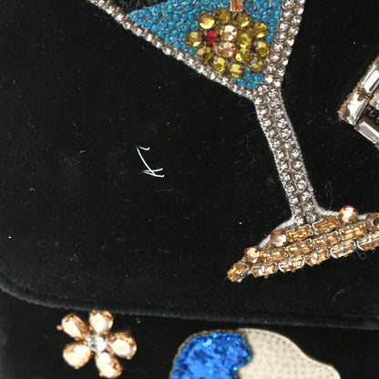 Dolce & Gabbana Velvet Watersnake Embellished Lucia Shoulder Bag 8 of 8