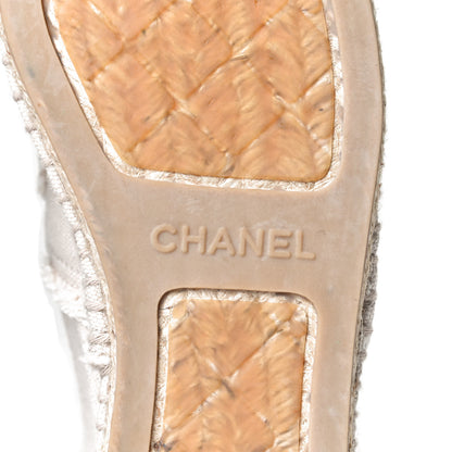 Chanel Canvas CC Espadrilles 39 Beige Clair Black 8 of 11
