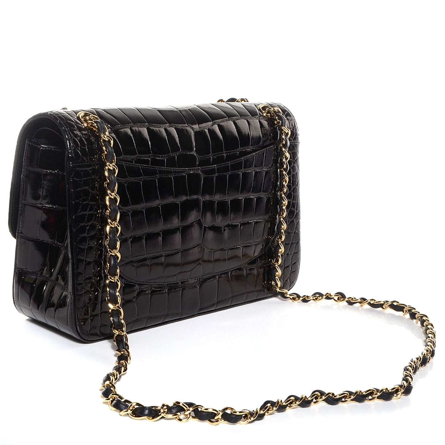 Alligator Jumbo Double Flap Black