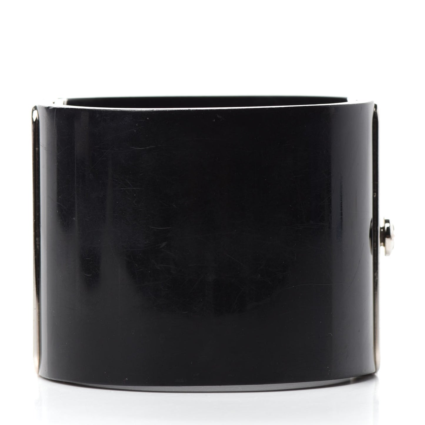 Resin Baguette Crystal CC Cuff Black