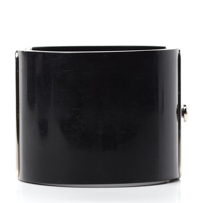 Chanel Resin Baguette Crystal CC Cuff Black 3 of 6