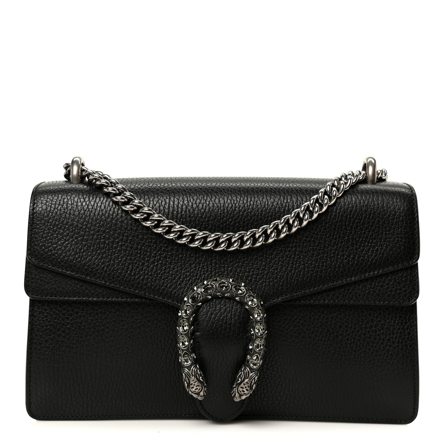 Gucci Pebbled Calfskin Small Dionysus Shoulder Bag Black 1 of 11