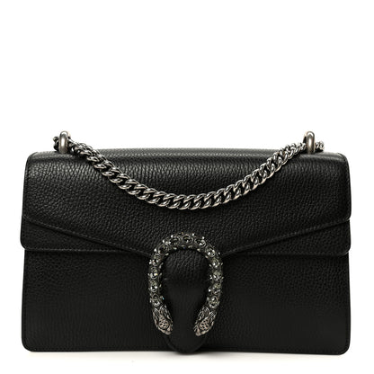 Gucci Pebbled Calfskin Small Dionysus Shoulder Bag Black 1 of 11