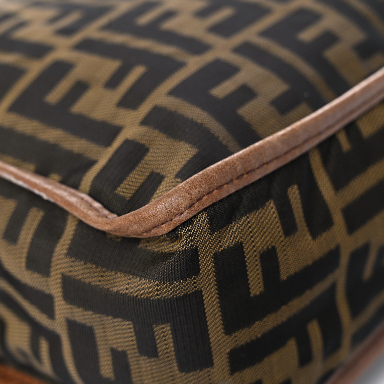 Fendi Zucca Vitello Patchwork Messenger Bag Tobacco Sabbia 9 of 17