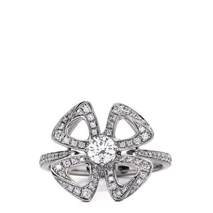 Bulgari 18K White Gold Diamond Fiorever Ring 48 4.5 1 of 6