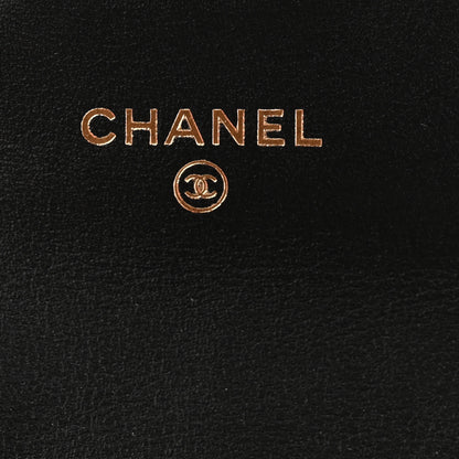 Chanel Patent Enamel Quilted Coco Hearts Clutch With Chain Black 6 of 12
