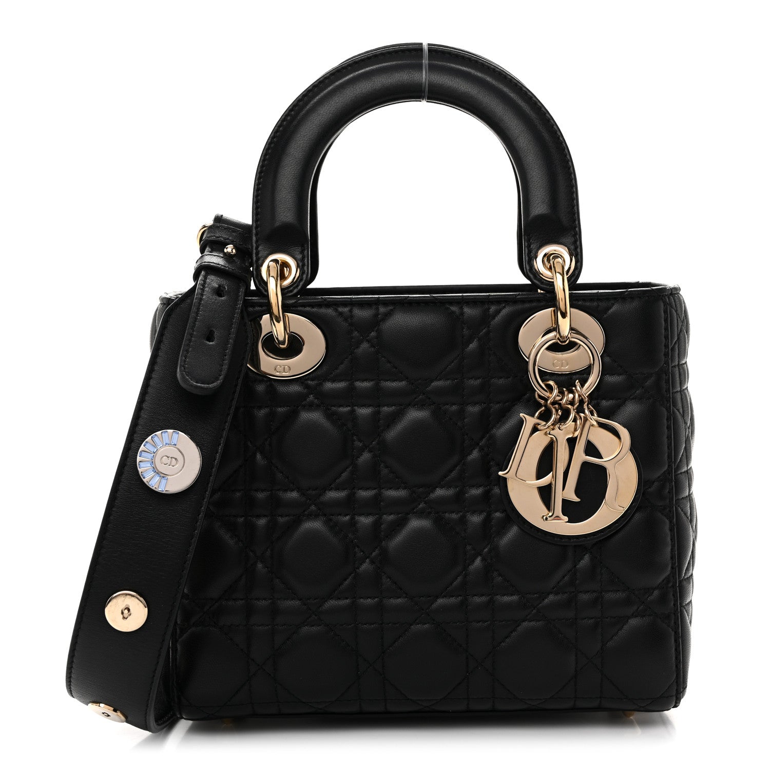 Christian Dior Lambskin Cannage Small Lucky Badges My Lady Dior Black 1 of 10