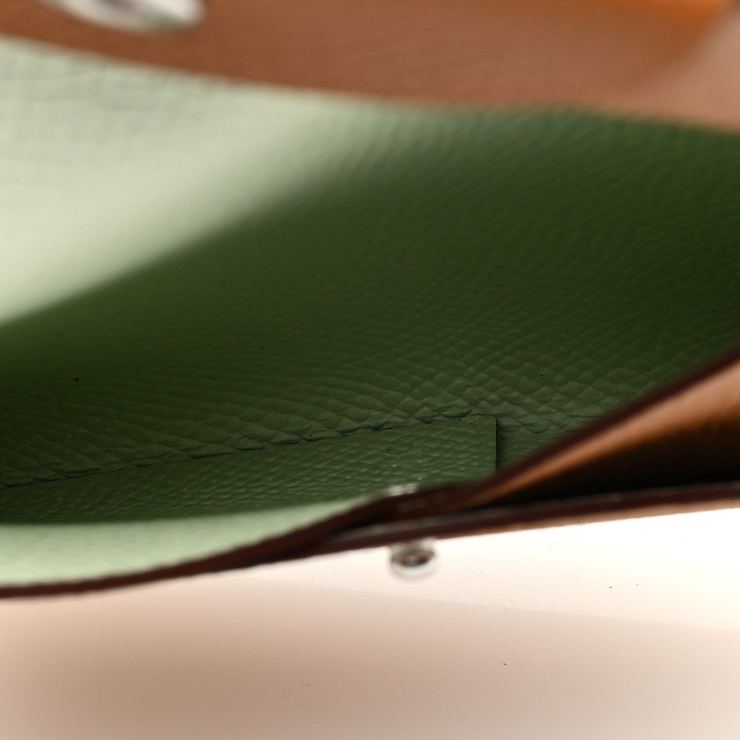 Hermes Epsom Bastia Verso Coin Purse Gold Vert Fizz 5 of 8