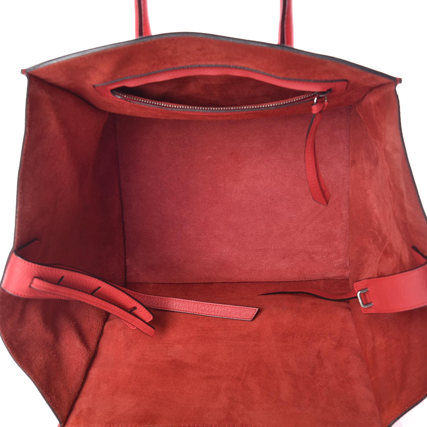 Celine Supple Calfskin Medium Phantom Luggage Vermillion 5 of 21